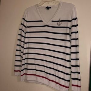 Tommy Red and Blue Stripe Sweater